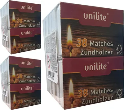 Produktbild von Streichhölzer 380 Holz Zündhölzer 10 Schachteln (3 Pack)