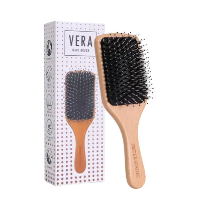 Produktbild von SISTER YOUNG VERA WOOD BRUSH BV - Holzhaarbürste mit Wildschweinborsten und Nylon