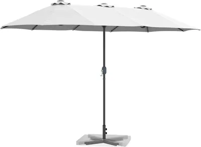 Zdjęcie produktu dla Parasolka ogrodowa piaskowy 370 x 197 x 239 cm