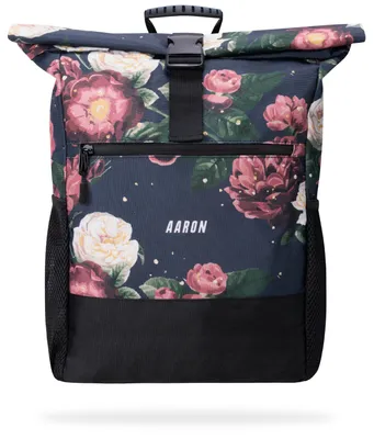 Produktbild von AARON Rolltop-Rucksack 2.0 wasserdicht Damen Herren Rucksack Blumen Muster aus recyceltem PET