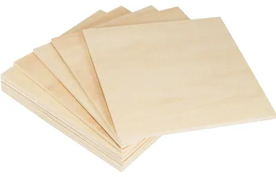 Zdjęcie produktu dla Płyty wielowarstwowe 200 x 200 x 6 mm - 10 arkuszy drewnianych - drewno lite - trwałe - idealne do rękodzieła - łatwe do cięcia - płyty drewniane