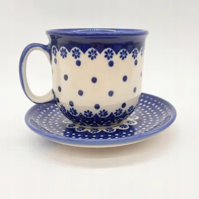 Produktbild von Tasse mit Untertasse Bunzlauer Keramik 300ml