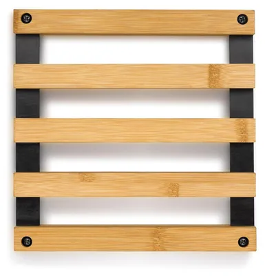 Bambus-Untersetzer quadratisch 20x20x3 cm schwarz