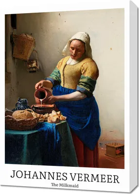 Obrázek produktu pro Obraz 50x70cm Design The Milkmaid, Vermeer Vintage do Salonu