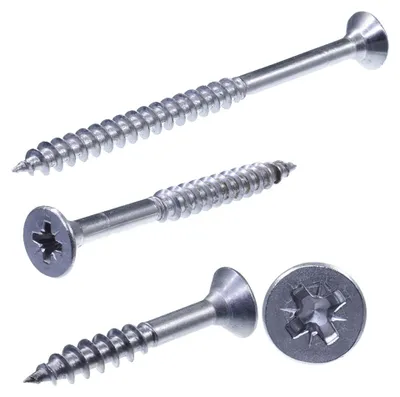 Immagine prodotto di Vite per truciolare SECCARO Ø 5 mm, acciaio inox V2A VA A2, vite per legno con filettatura parziale, intaglio a croce / PZ, productTiles.product.images.aiGenerated