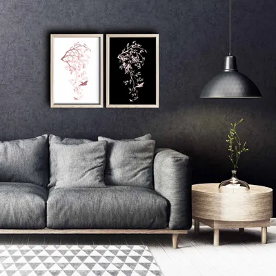Produktbild von Wallity, 2PKCT- DZL1205, Bunt, Leinwandbilder, 78 x 53 cm, Gemälde: 100% MDF (Dicke: 3 mm)