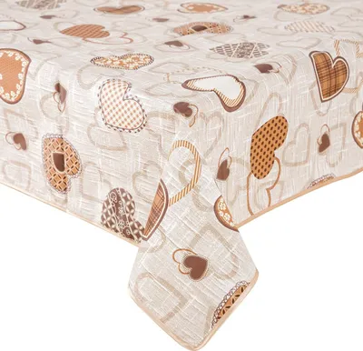 Produktbild von Wachstuch Herzen abwischbar Wachsdecke Wachstischtuch 130 x 220 cm