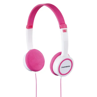 Produktbild von Thomson HED1105P Kids, Kabelgebunden, 20 - 20000 Hz, Musik, 70 g, Kopfhörer, Pink, Weiß