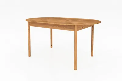 Produktbild von Esstisch Zola oval aus Wildeiche massiv 90x180 mit 2 Verlängerungen bis 270 cm