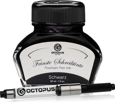 Produktbild von Schreibtinte Schwarz 30 ml mit Konverter