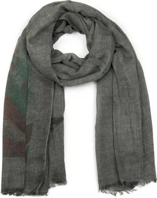 Produktbild von styleBREAKER Schal mit Feder Print im Boho Style, Fransen Tuch, Damen 01017066