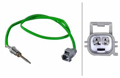 Produktbild von Sensor Abgastemperatur 2-polig 670 mm Kabel HELLA für u.a. FORD TRANSIT