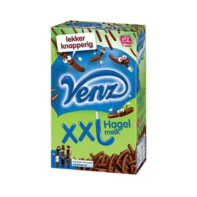 Productafbeelding van Venz XXL chocoladevlokken, melkchocolade (9 pakken van 380 gram)