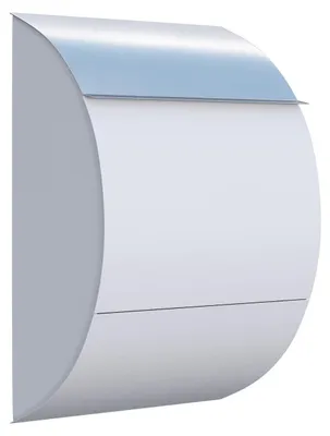 Produktbild von Wandbriefkasten Jumbo in Weiß mit Edelstahlklappe