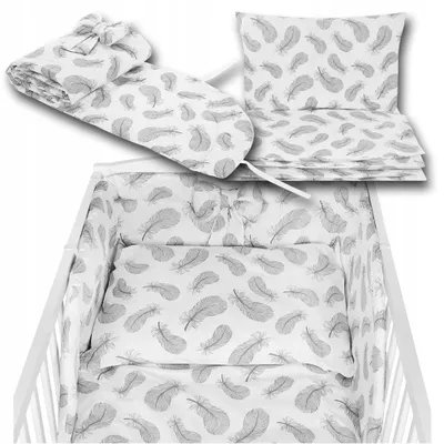 Produktbild von Tuppi Bettwäsche-Set Baby 120x90 cm mit Nestchen, grau