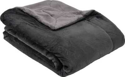 A folded blanket on a white background.