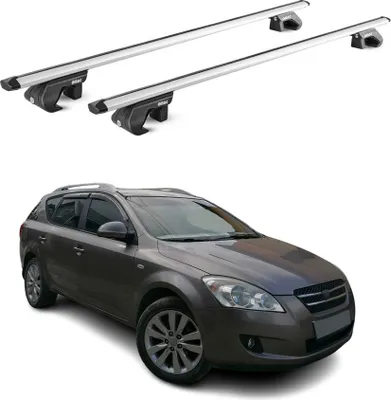 Produktbild von Dachträger Grundtäger für Kia Cee'd Kombi ED 2007-2012 90kg Alu Silber 2 tlg ABE