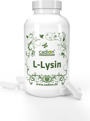 Produktbild von L-Lysin Kapseln 240 Stück - L-Lysin Pulver HCL - Kapseln ohne Füllstoffe - PUR