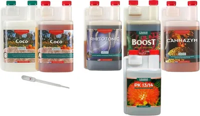 Produktbild von Canna Cocos BIG Pflanzenpflege-Set 1L – Nährstoffe & Enzyme für Kokossubstrate