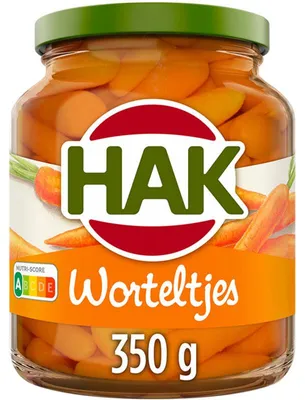 Produktbild von Hak Worteltjes extra fein 350 g – Frisch geschnittene zarte Karottenstücke