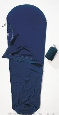 Produktbild von Cocoon MummyLiner Polyester Hüttenschlafsack (Wärmeleistung +6,2°C / Max. Körpergröße 190cm / Gewicht 0,59kg) dark petrol LINKS