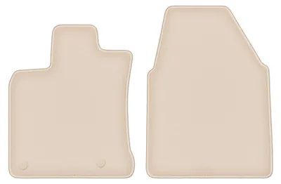 Image de Tapis avant en moquette pour Nissan Qashqai +2 2007-2013 (crossover) – 2 pièces, beiges, sur mesure – Wielganizator FORTUNA