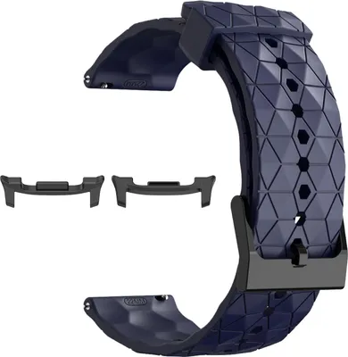 Produktbild von Für Samsung Galaxy Watch 8 / 8 Classic / Ultra 2 Silikon Fußball Design Ersatz Arm Band Dunkelblau