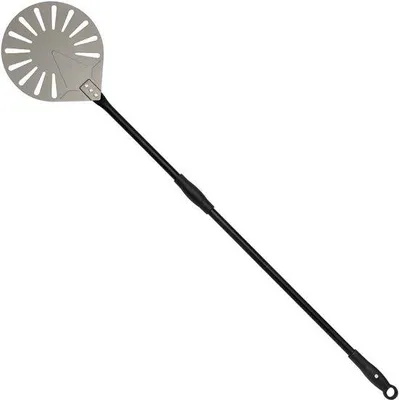Produktbild von Famanu Pizzaschaufel 23 cm Perforiert - Harteloxiertes Aluminium - Langer Griff