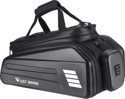 Produktbild von E-Bike RearSeat Tasche Elektrische Fahrrad Batterie Tasche Erweiterbar Grosse Kapazitaet Fahrrad Rack Sitze Tasche Wasserdichte Radfahren Tasche