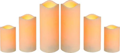 Zdjęcie produktu dla zestaw 6 świec LED Zewnętrzna świeca filarowa