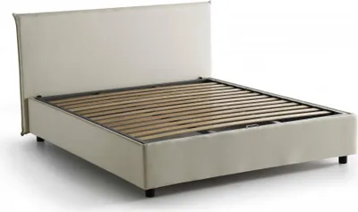 Produktbild von Doppelbett Dambros, Containerbett mit Stoffbespannung, 100%  Italy, Frontöffnung, passend für Matratze Cm 160x190, Beige