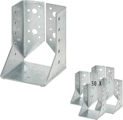 Produktbild von siwitec Balkenschuh Typ B 60 x 100 mm sendzimir verzinkt 50 Stück mit CE-Kennzeichnung
