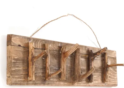 Produktbild von WANDGARDEROBE "SAMOA" | 60x14cm (BxH), Mahagoni | Hakenleiste