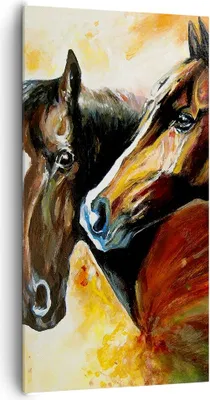 Produktbild von Bild auf Leinwand - Leinwandbild - Pferd Natur Tier - 65x120cm - Wand Bild - Wanddeko - Wandbilder - Leinwanddruck - Bilder - Kunstdruck - Wanddekoration - Leinwand bilder - Wandkunst - PA65x120-3482