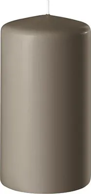 Produktbild von Stumpenkerze Kerze 80x60mm selbstverlöschend sichere Kerze Dekokerze Tischkerze, Farbe:taupe