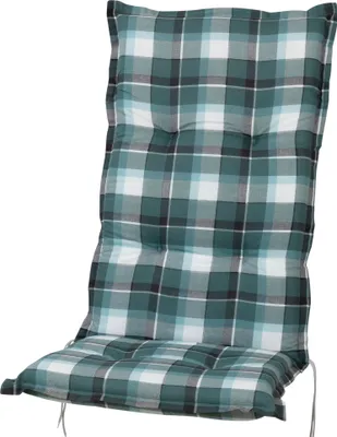 Produktbild von Auflage Hochlehner Prato 10600-200 petrol-grau-weiß kariert 120x49x8 cm Sun Garden