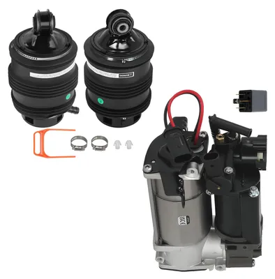 Produktbild von 2x Hinten Luftfeder 3Pins + Kompressor for Mercedes E-Klasse W211 S211 Airmatic