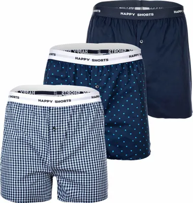 Produktbild von Happy Shorts Herren Boxer 3-Pack Mix - Geo Mix - Größe XL