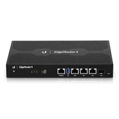 Zdjęcie produktu dla Ubiquiti EdgeRouter 4, Ethernet WAN, Gigabit Ethernet, Czarny