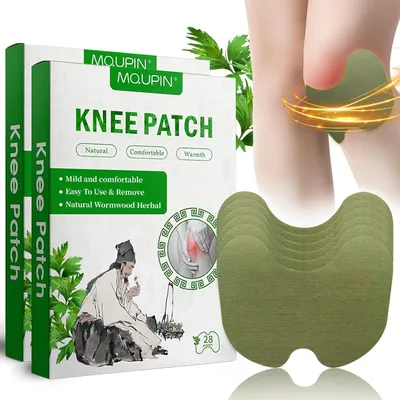 Produktbild von Pflaster zur Schmerzlinderung für Knie, 56 Stück. Schmerzlindernde Pflaster mit Beifuß zur Behandlung von Entzündungen und Muskelbeschwerden an Knie, Rücken, Nacken und Schulter