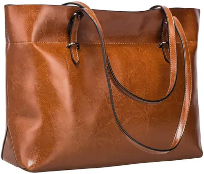 Productafbeelding van Grote Lederen Werktas voor 15,6 Inch Laptop
