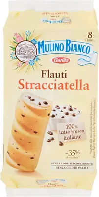 Produktbild von Mulino Bianco Flauti Merende Alla Stracciatella Con Gocce Di Cioccolato 6 Pezzi Da 280 Grammi