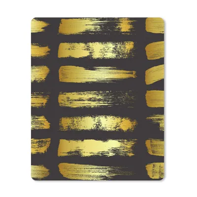 Produktbild von MuchoWow® Mauspad Mousepad Goldene Streifen auf schwarzem Hintergrund 30x40 cm - Mousepads - Maus Mat - Pad - Mausunterlage - Mausmatten