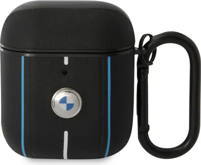 Produktbild von BMW BMA222RVSK AirPods 1/2 Hülle schwarz/schwarz Leder Color Lines Schutzhülle
