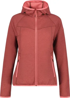 Produktbild von Icepeak Berryville Midlayer mit Kapuze für Damen, Farbe:Weinrot, Größe:S