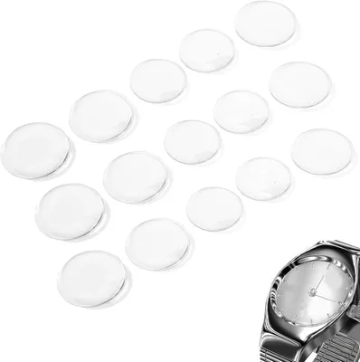 Image de Verre minéral pour boîtier de montre, 15 pièces, de 26 à 33 mm, pour la réparation de montres