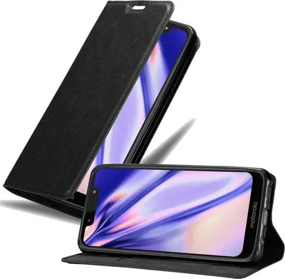 Obrázok produktu pre Cadorabo puzdro pre Motorola MOTO G7 PLAY ochranný kryt v čiernej farbe puzdro na mobilný telefón kryt magnetické zatváranie