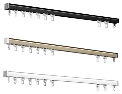 Obrázok produktu pre Hliníková koľajnica na závesy, 1-koľajová, 80 cm, kovová, na montáž na stenu alebo strop