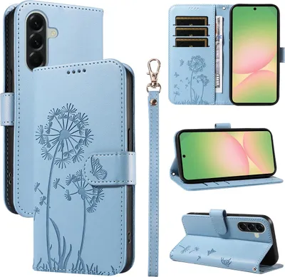 Produktbild von Samsung Galaxy A57 Hülle - Coverup Pusteblume Klapphülle - Hellblau