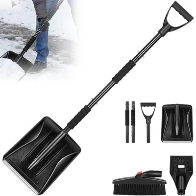 Obrázek produktu pro Ergonomická sněžná lopata s D-tvarou rukojetí, určená pro použití v zimě
